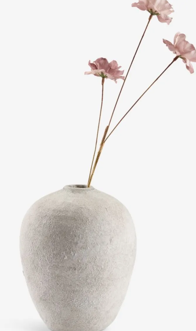 Vase IVAR Ø17xH21cm hvid/grå