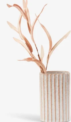 Vase LARSEN B11xL6xH18cm beige/terrakotta