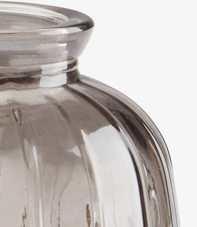 Vase ROAR Ø7xH12cm grå