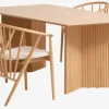 VESTERBORG L200 bord eg + 4 ARNBORG stole eg